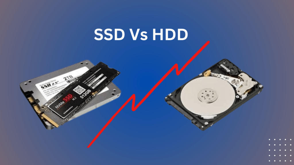 Showing comparison parts-SSD & HDD 